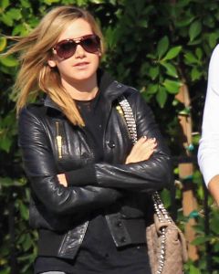 Ashley Tisdale bomber jacket front