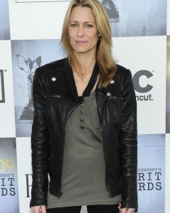robin wright pennin leather jacket front