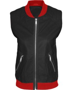 women black and red jacket front