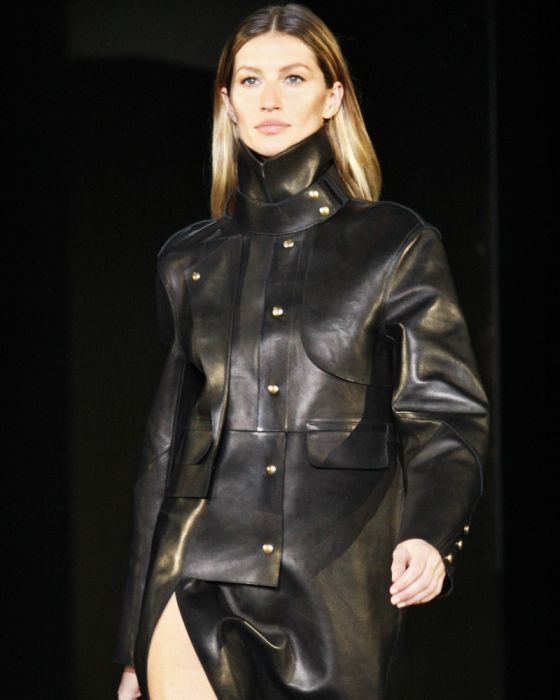 Gisele Bündchen Leather Coat