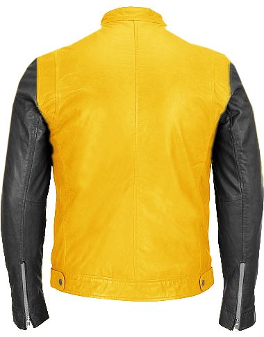 yellow patent leather jacket